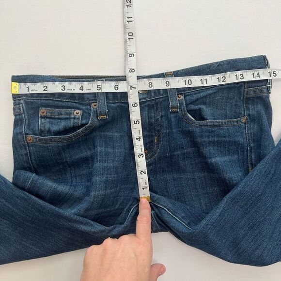 J. Crew Mid Wash Blue Low Rise Toothpick Stretch Ankle Denim Jeans Size 26 - Picture 10 of 14